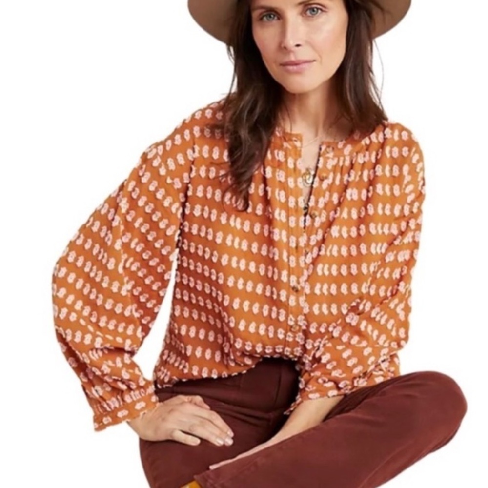 K1. Anthropologie Pilcro Tavi Textured Button Down, XS